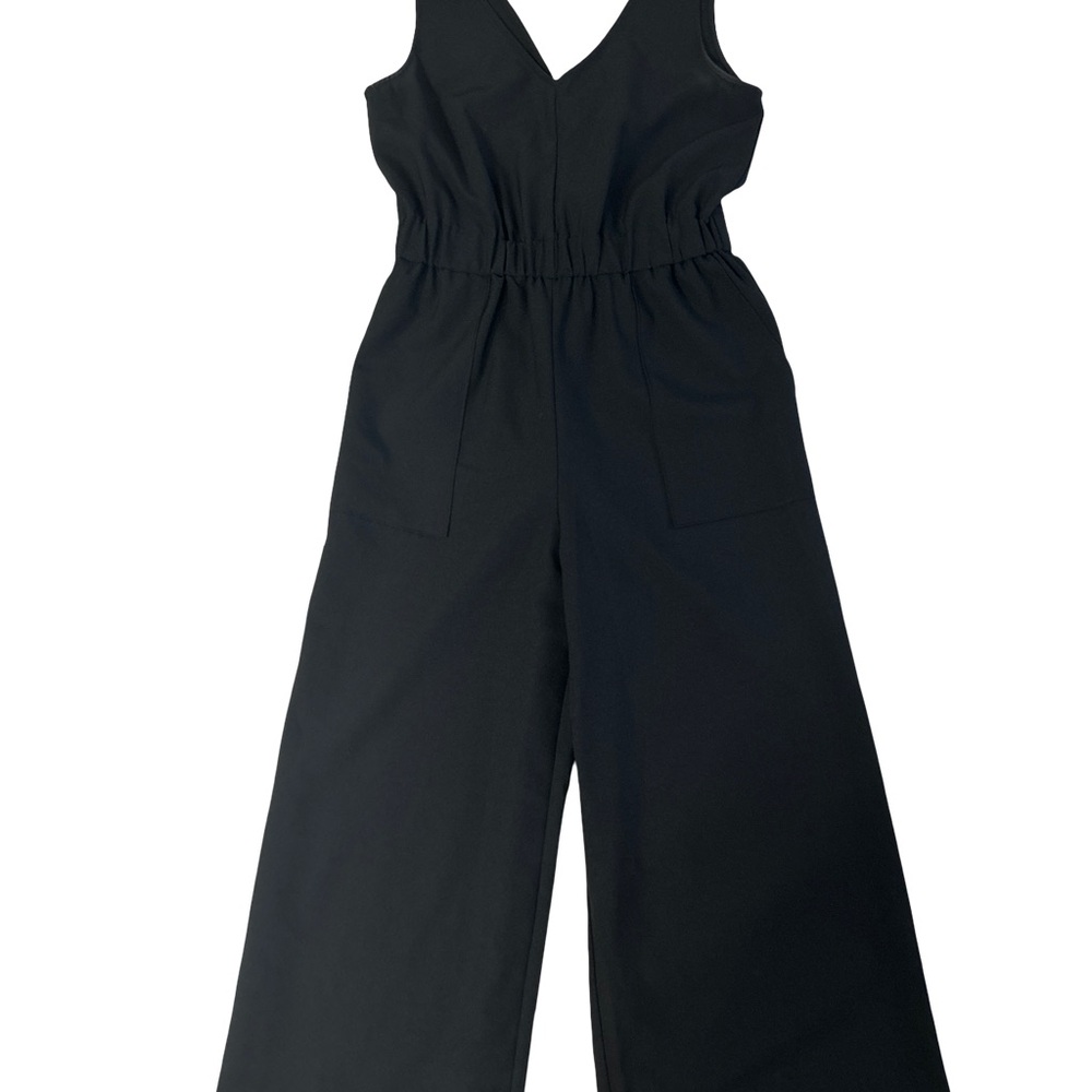 Good Luck Gem Elegant Black V-Neck Jumpsuit